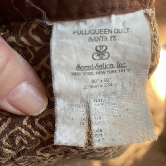 Scent-Sation Santa Fe 3 Pc Bedding Set Full/Queen Quilt 2 Standard Shams Aztec - Picture 6 of 9